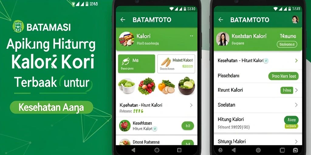 Antarmuka utama aplikasi BATAMTOTO yang menampilkan fitur Hitung Kalori.