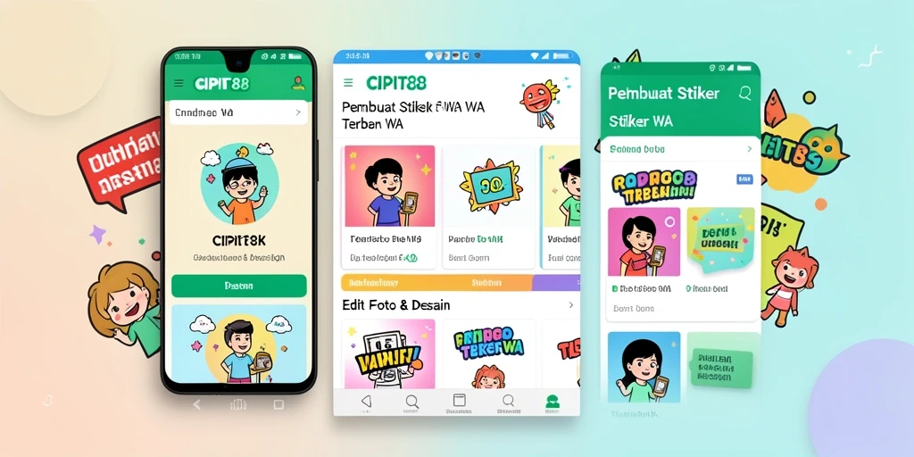Antarmuka CIPIT88 yang mudah digunakan untuk membuat stiker unik dengan cepat.