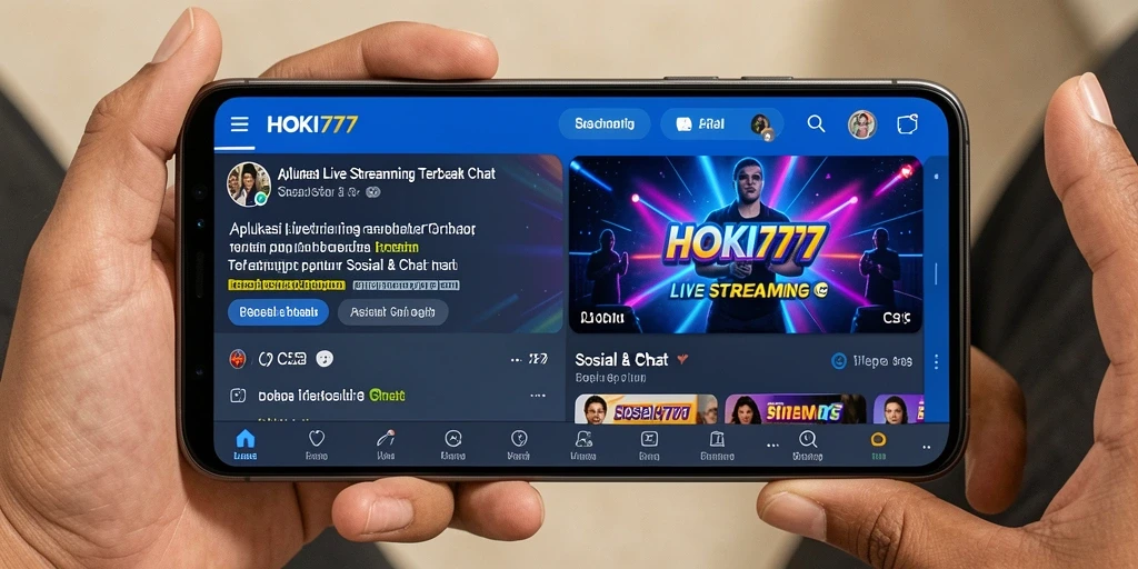 Antarmuka menarik HOKI777 dengan fitur Live Streaming yang interaktif.