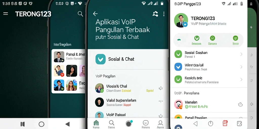 Tampilan antarmuka utama aplikasi VoIP Panggilan TERONG123.