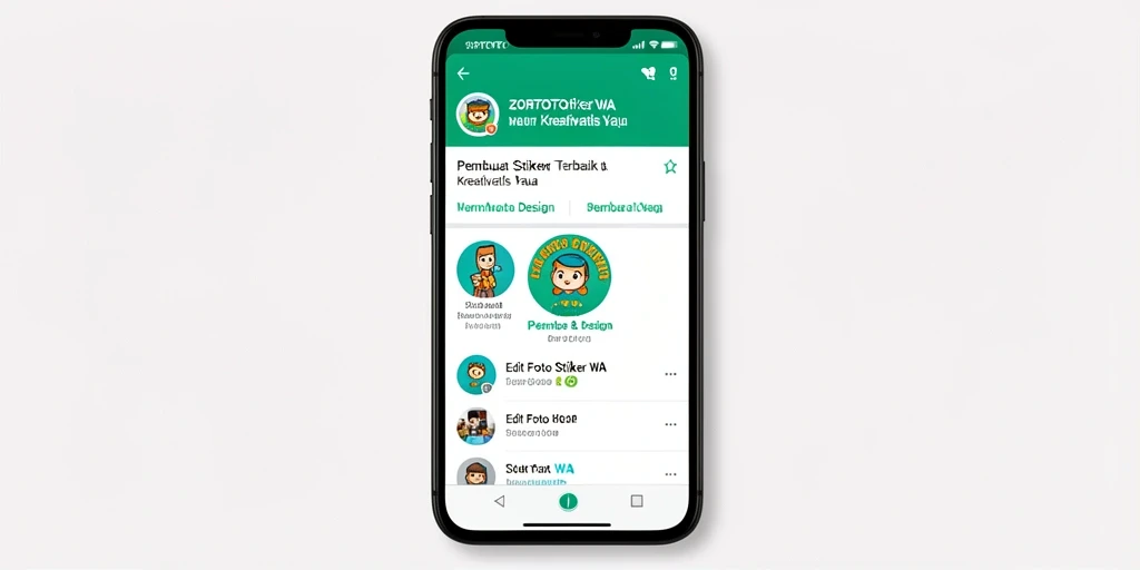 Antarmuka ZORTOTO saat membuat stiker WA yang unik dan menarik.